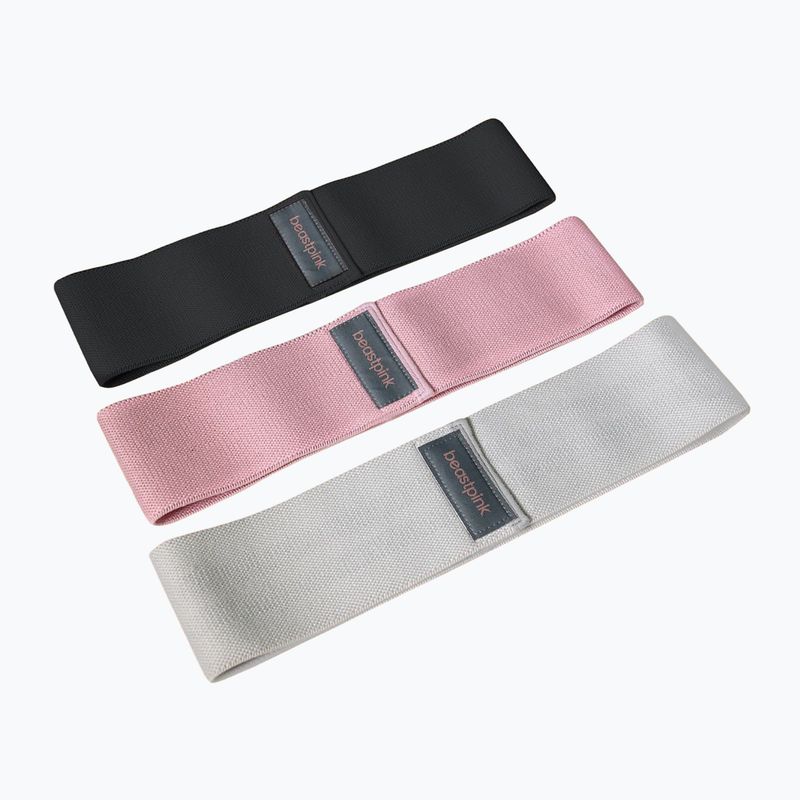 Комплект гумок для тренувань GymBeam Booty Band - Beast Pink black/grey/pink