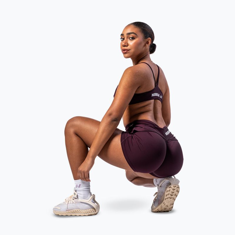 Шорти для тренувань жіночі NEBBIA Strong Beauty dark red 5