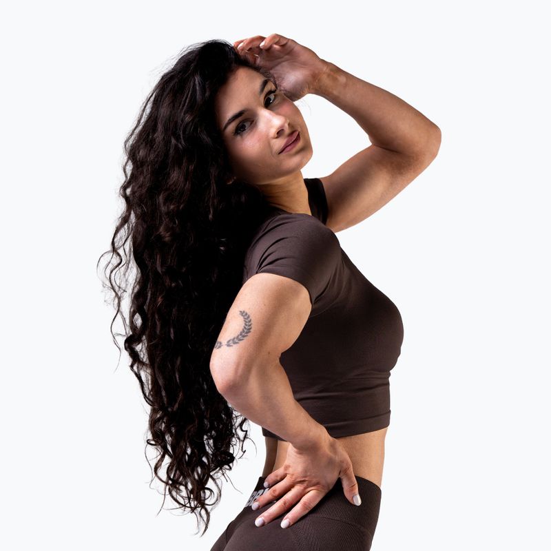 Топ для тренувань жіночий  NEBBIA Power dark brown 3
