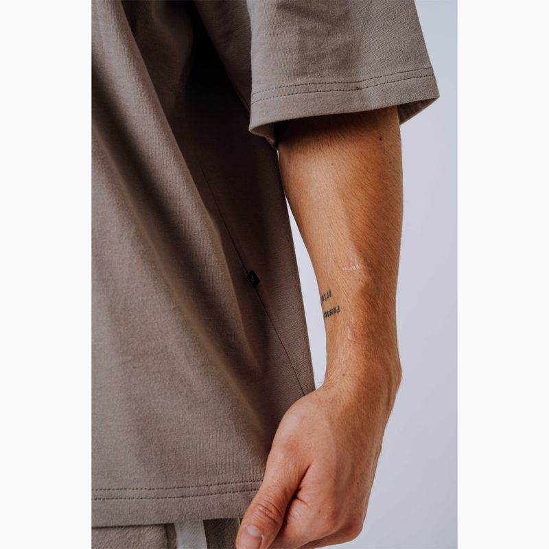 Футболка для тренувань чоловіча NEBBIA Power Oversize light brown ash 9