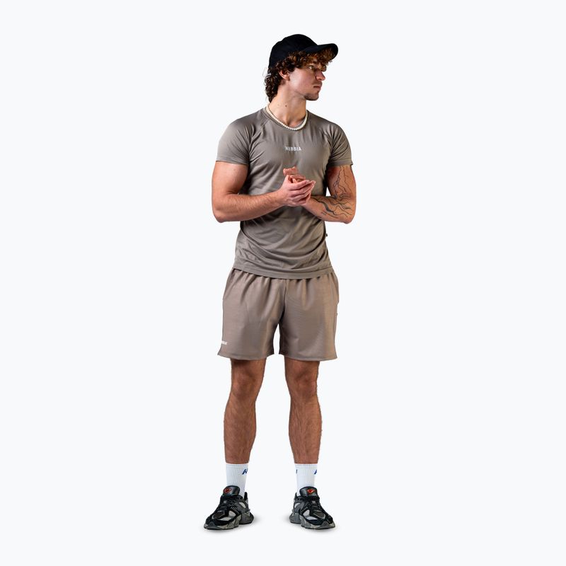 Футболка для тренувань чоловіча NEBBIA Power light brown ash 2