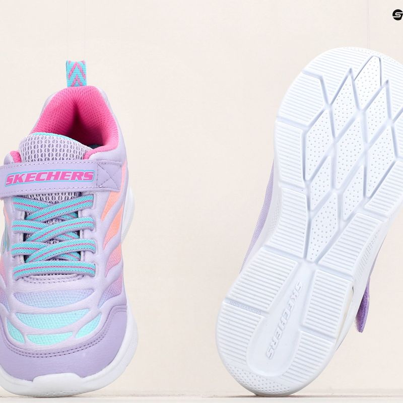 Кросівки тренувальні дитячі SKECHERS Microspec Max Airy Color lavender/multi 18