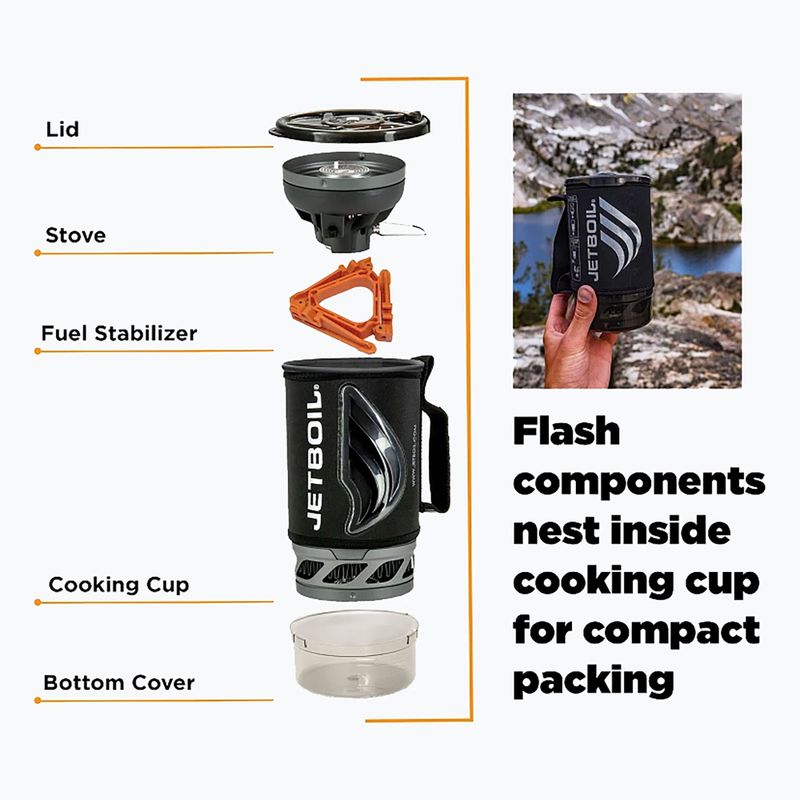Плита туристична Jetboil New Flash set чорна FLCBN-EU 5