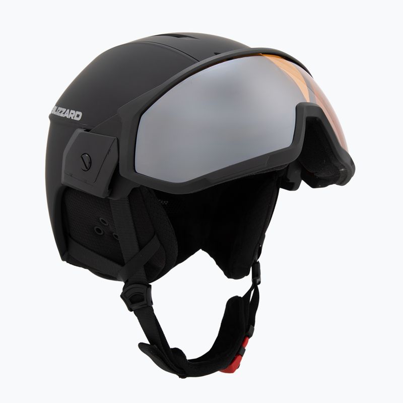 Шолом гірськолижний Blizzard Edge Visor black/mirror smoke 9