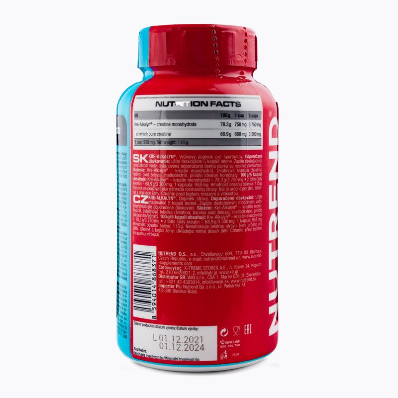 Kre-Alkalyn Nutrend Креатин 120 капсул VR-031-120-XX 2