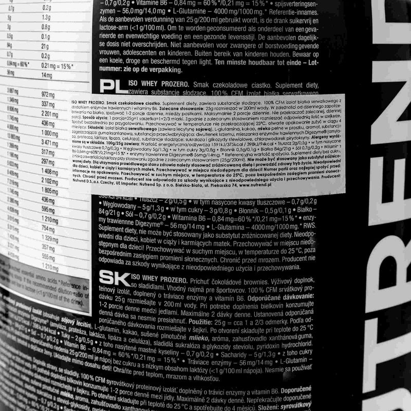 Whey Nutrend Iso Prozero шоколадне печиво VS-102-500-ČOB 3