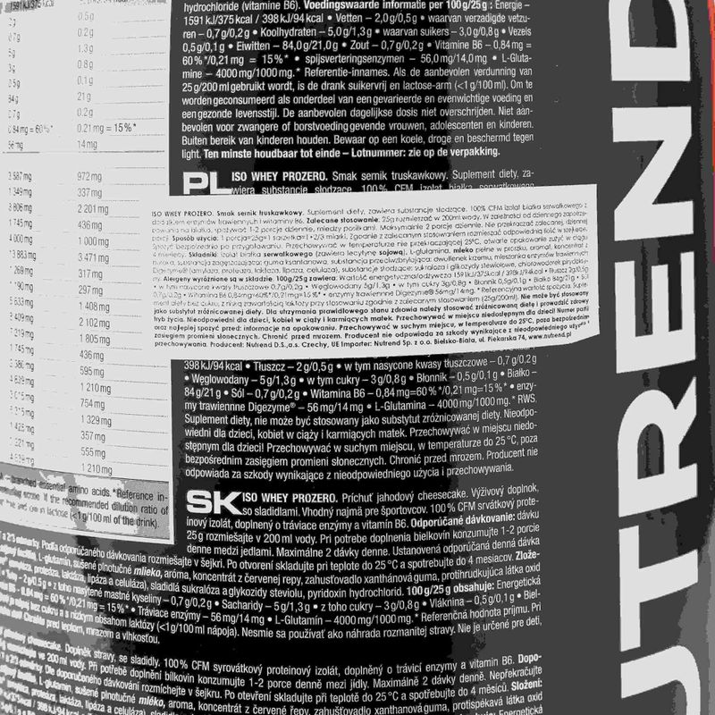 Whey Nutrend Iso Prozero полуничний чізкейк VS-102-2250-JHC 3