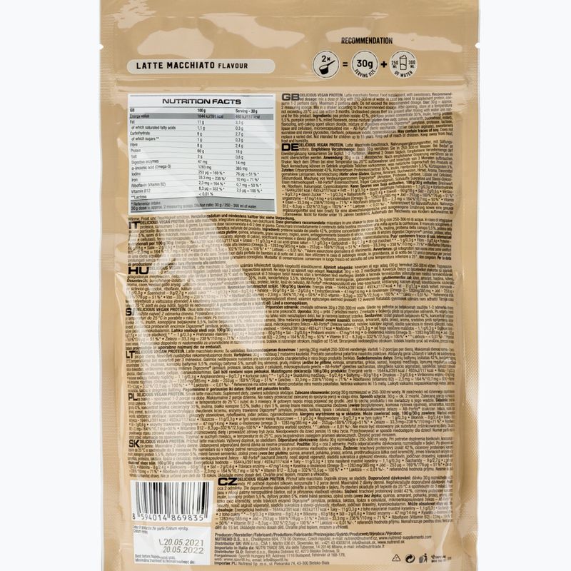 Протеїновий коктейль Nutrend Delicious Vegan Protein 450г латте макіато VS-105-450-LM 2
