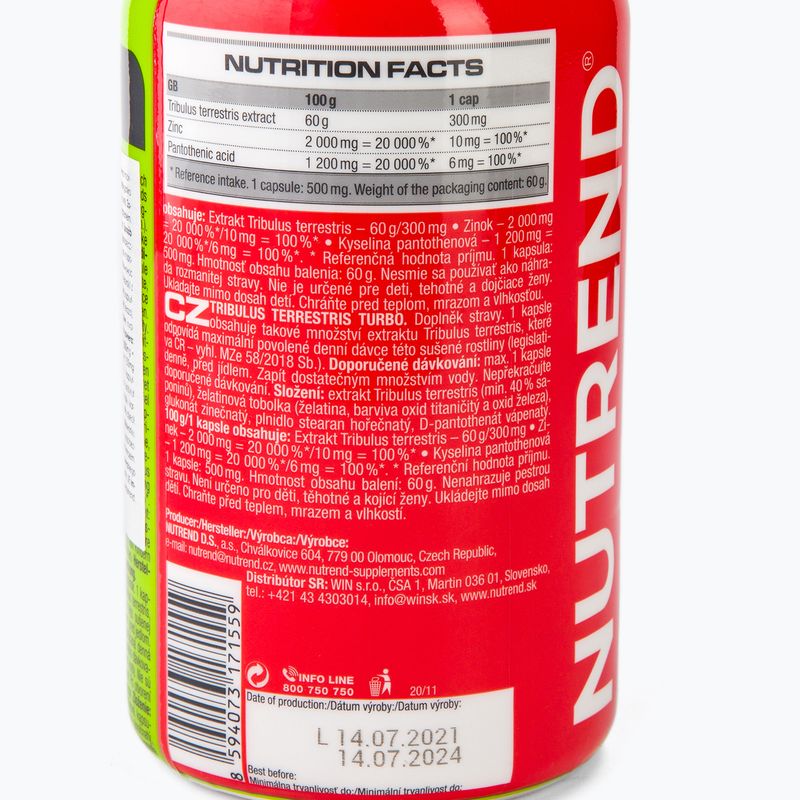 Бустер тестостерону  Nutrend Tribulus Terrestris Turbo 120 капсул VR-046-120-xx 3