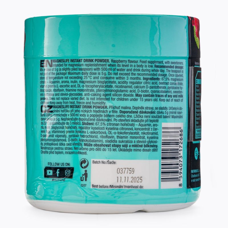 Магній Nutrend Magneslife Instant Drink Powder 300 g малина VS-118-300-MA 3
