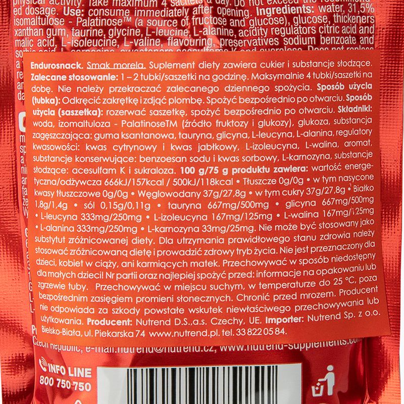 Енергетичний гель Nutrend Endurosnack пакетик 75г абрикос Vh-005-75-ME 3