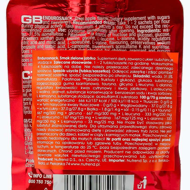 Енергетичний гель Nutrend Endurosnack пакетик 75г зелене яблуко Vh-005-75-ZJ 2
