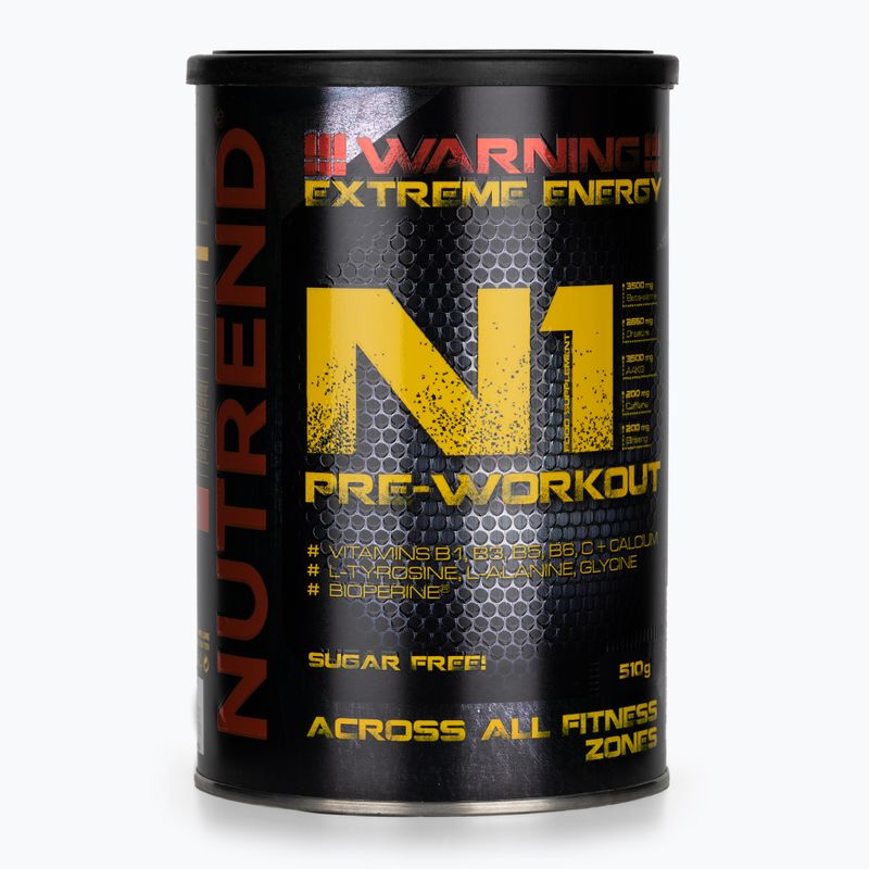 Передтренувальний комплекс Nutrend Pre-Workout N1 510г чорна смородина VS-067-510-ČR