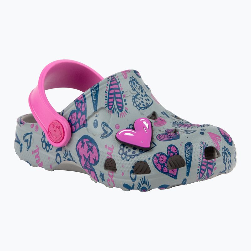 Дитячі босоніжки Coqui Little Frog mid.grey/fuchsia love/amulet 8