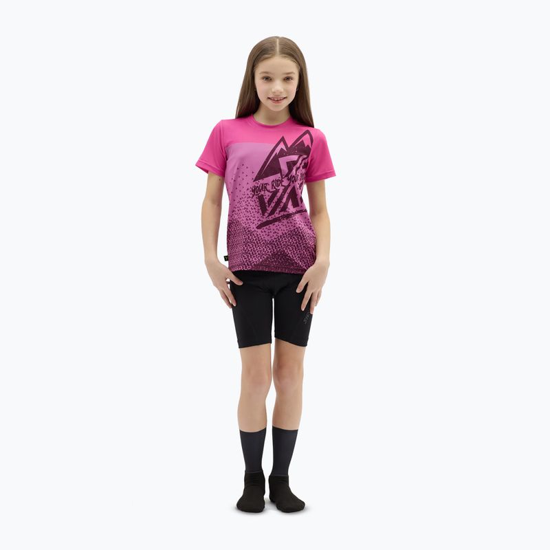 Футболка велосипедна дитяча SILVINI Denni plum/pink 2