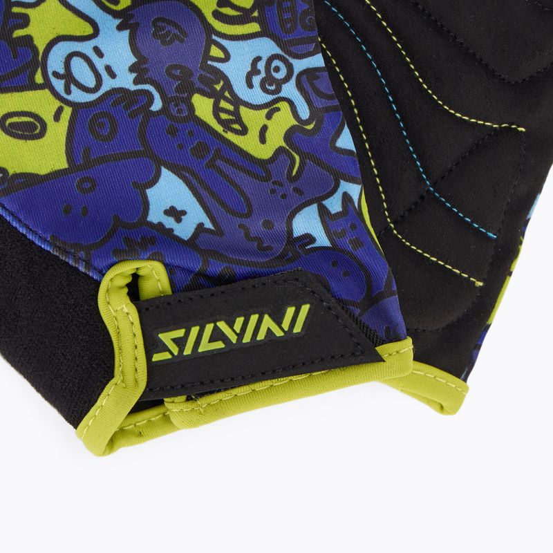 Рукавички велосипедні дитячі SILVINI Locri blue/neon 4