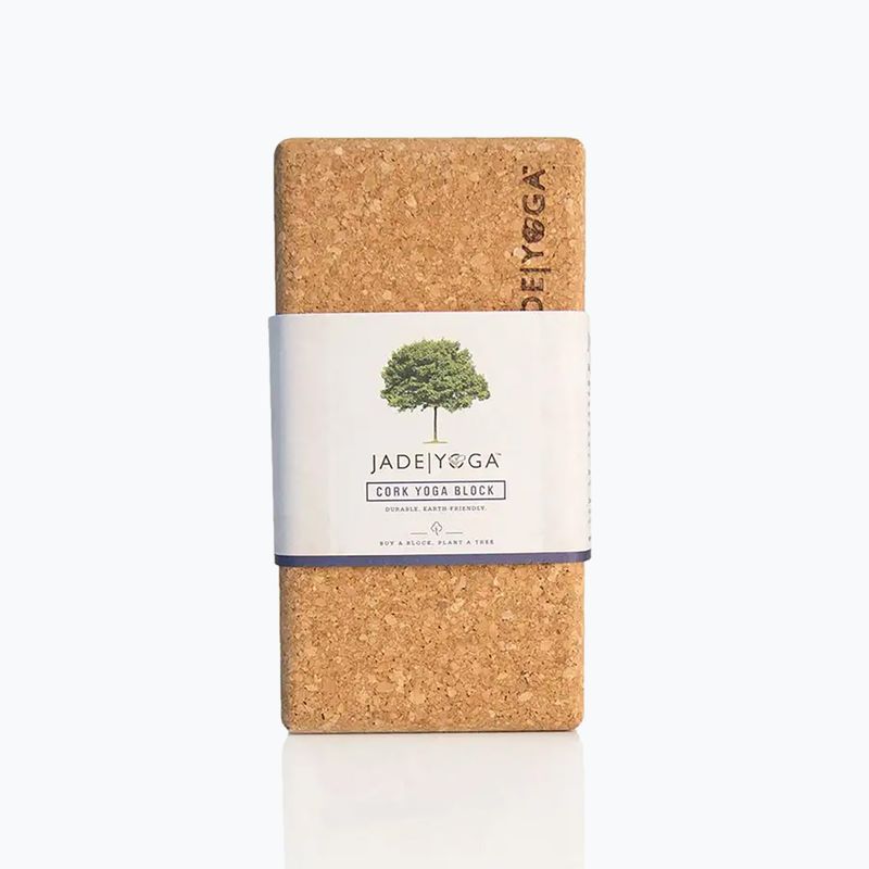 Блок для йоги JadeYoga Cork Block Small світло-коричневий CYBS 7