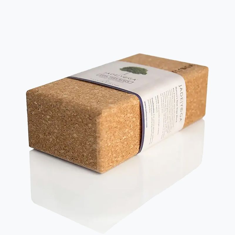 Блок для йоги JadeYoga Cork Block Small світло-коричневий CYBS 8