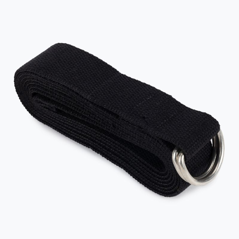 Ремінь для йоги JadeYoga Strap 8' чорний YSB8