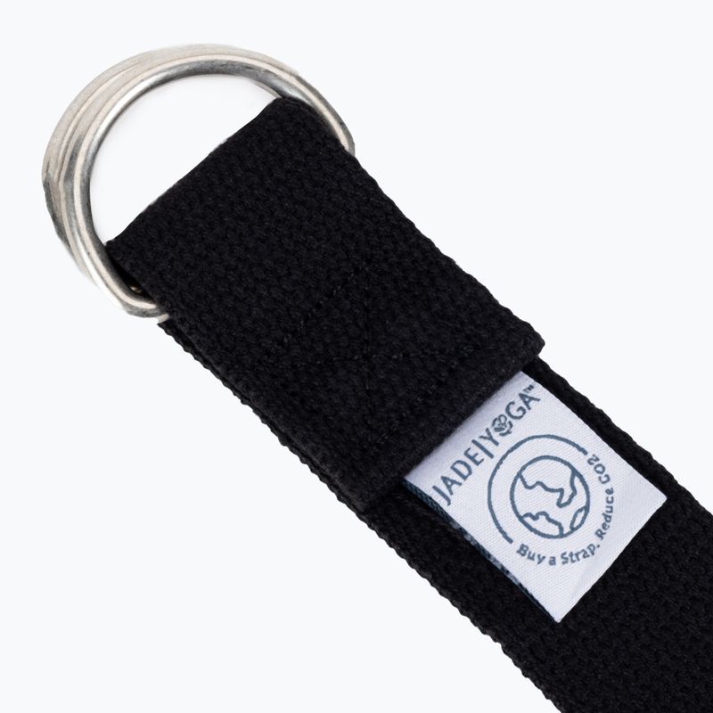 Ремінь для йоги JadeYoga Strap 8' чорний YSB8 2