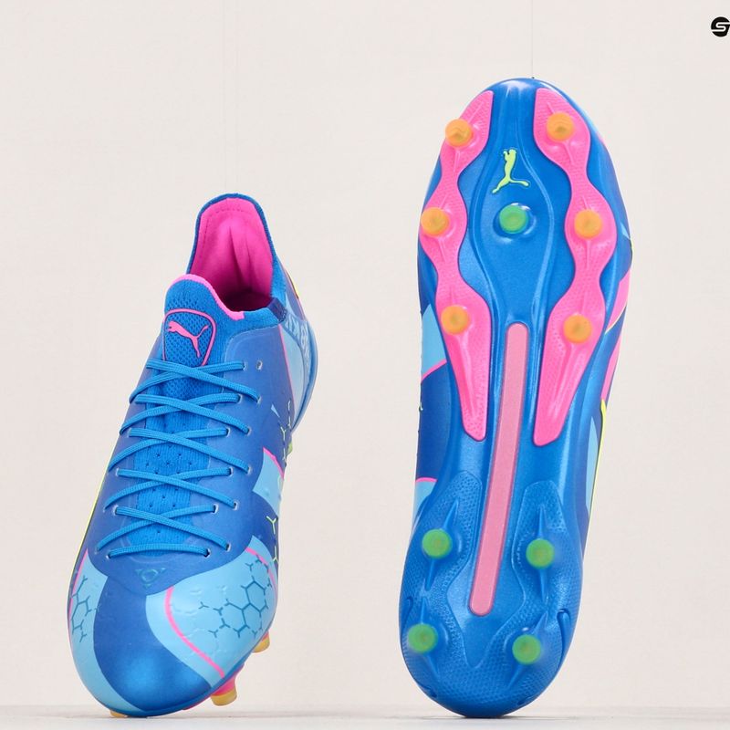 Футбольні бутси чоловічі PUMA King Ultimate Energy Fg/Ag ultra blue/luminous pink/luminous blue 14