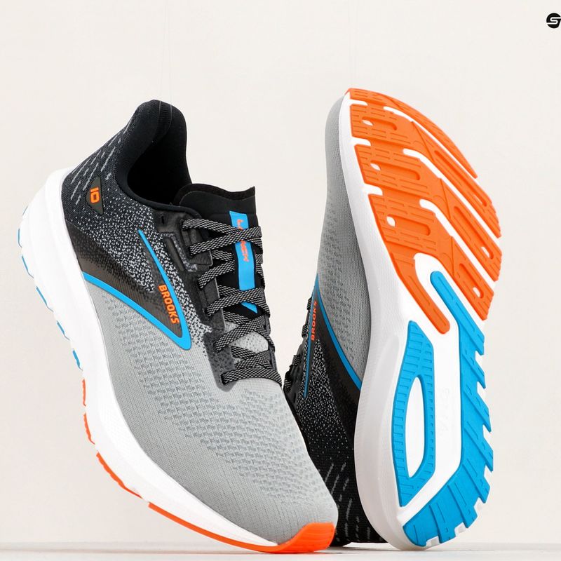 Кросівки для бігу чоловічі Brooks Launch 10 black/atomic blue/scarlet ibis 12