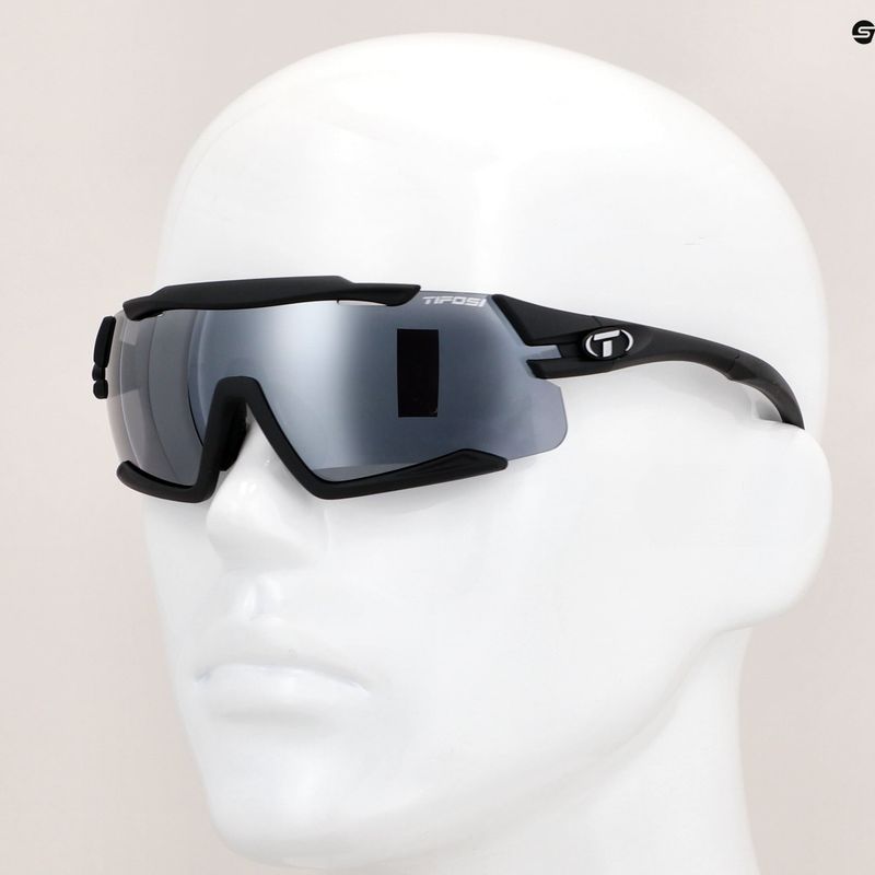 Велосипедні окуляри Tifosi Aethon 3 матові чорні/димчасті/червоні/прозорі 7