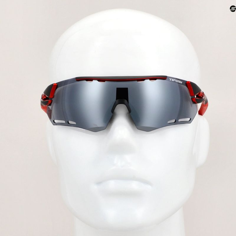 Велосипедні окуляри Tifosi Alliant 3 чорно-червоні / димчасті / червоні / прозорі 7