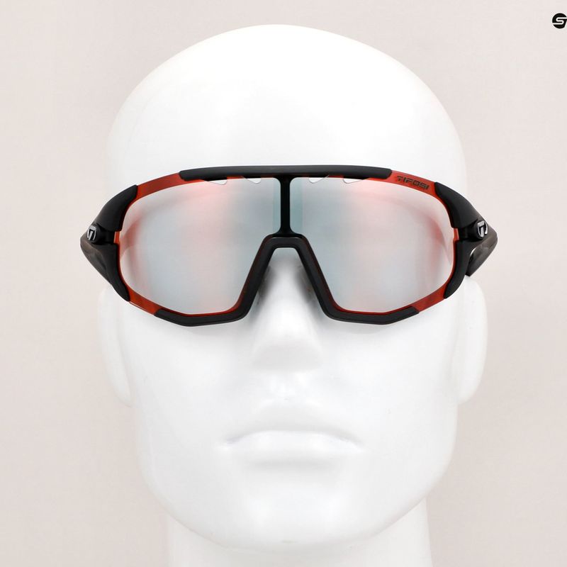 Фотохромні велосипедні окуляри Tifosi Sledge Fototec матовий чорний/червоний 9