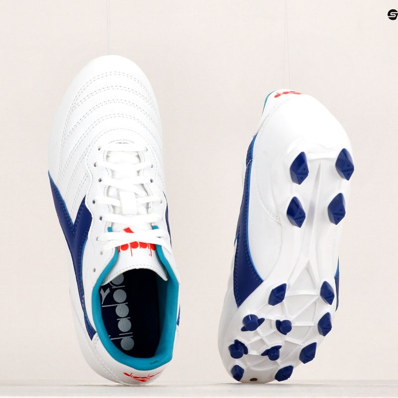 Дитячі футбольні бутси Diadora Brasil 2 R LPU JR білі/сині 12