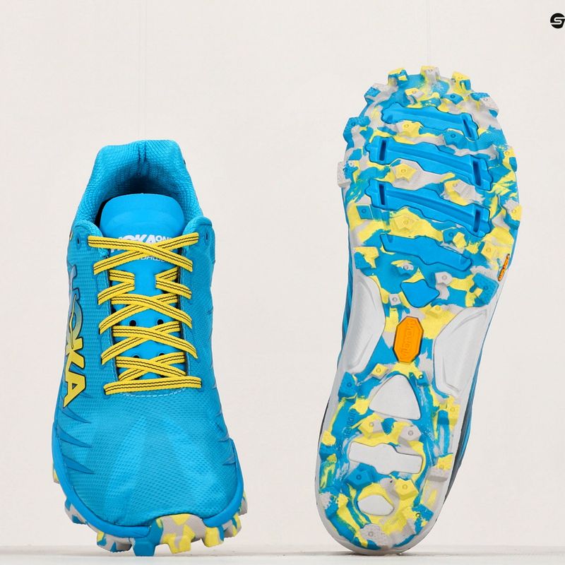 Чоловічі бігові кросівки HOKA Evo Jawz блакитний/цитрусовий 13