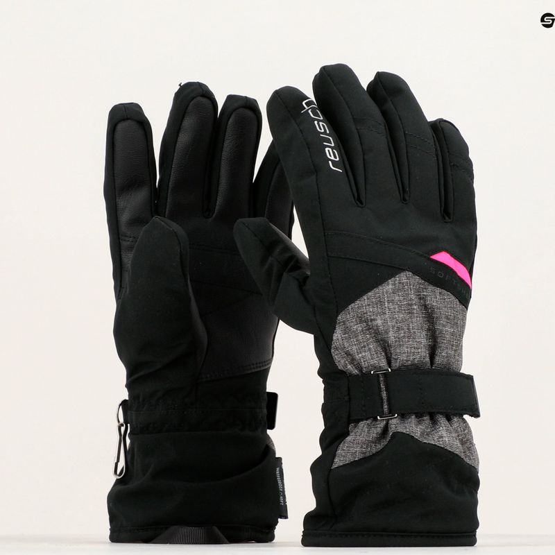 Рукавиці лижні жіночі Reusch Helena R-Tex Xt black/black melange/pink glo 10