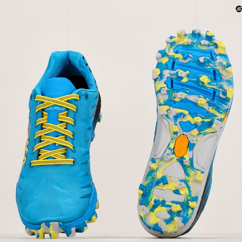 Жіночі бігові кросівки HOKA Evo Jawz блакитний/цитрусовий 14