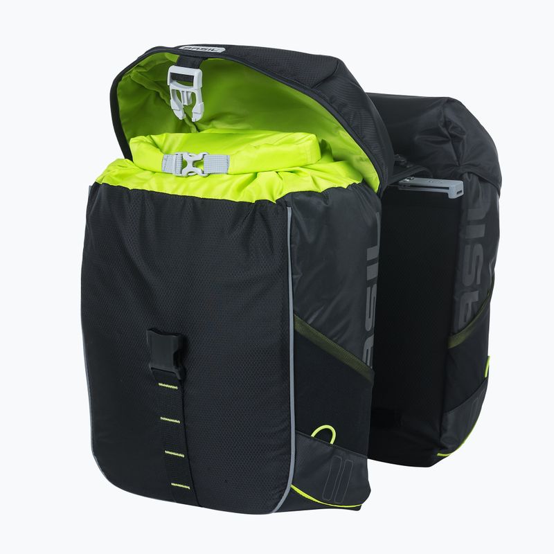Сумка велосипедна Basil Miles Double Bag 32 л black/lime 2