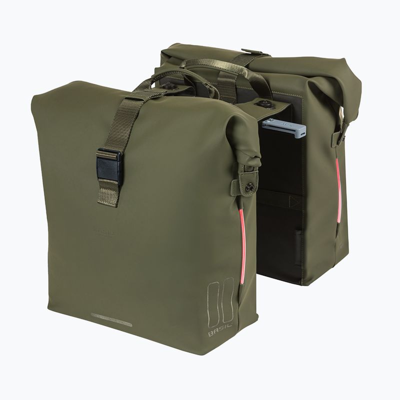 Сумка велосипедна Basil Soho Nordlicht Double Bag MIK 41 л moss green 3