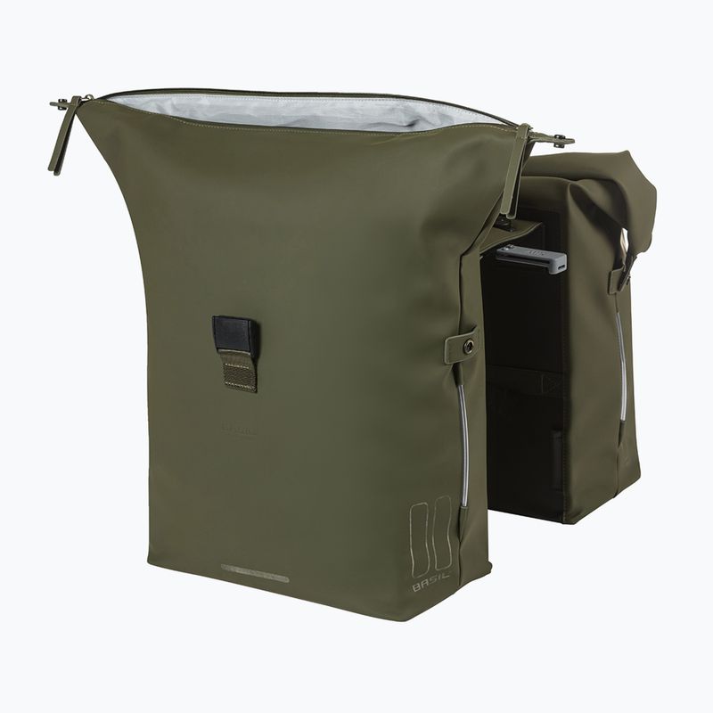 Сумка велосипедна Basil Soho Nordlicht Double Bag MIK 41 л moss green 4