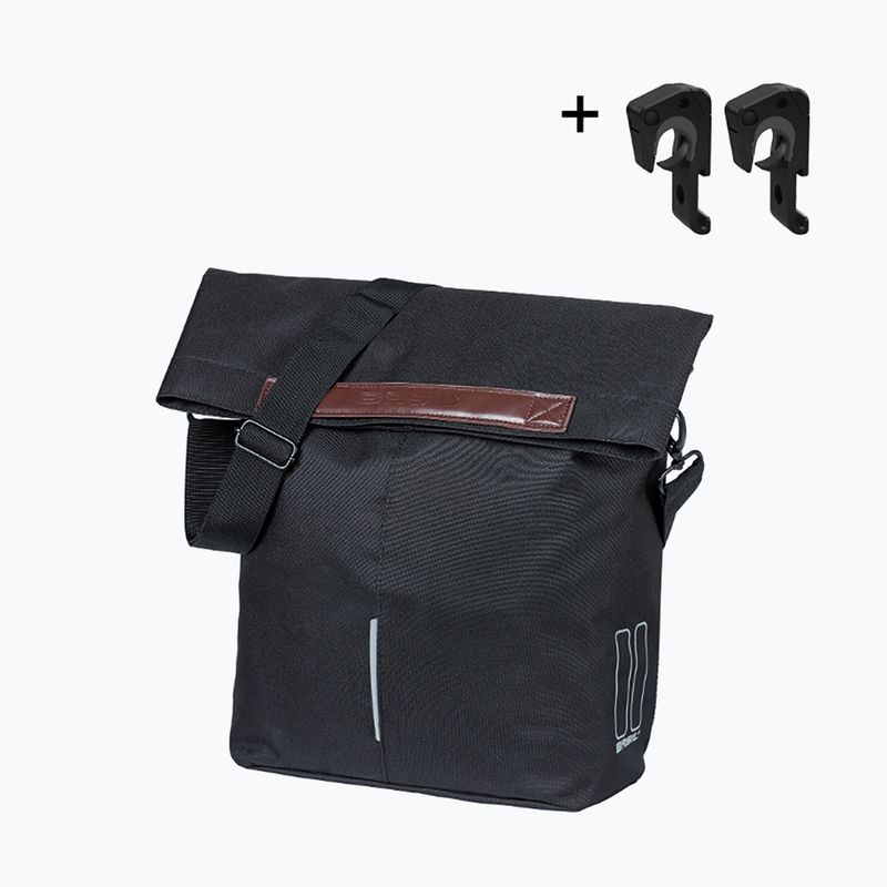 Сумка велосипедна на багажник Basil City Shopper MIK Hooks 16 l black 2