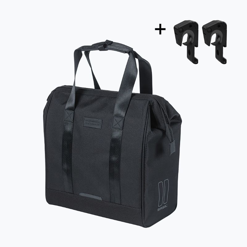 Сумка велосипедна Basil City Grand Shopper MIK Hooks 23 л black 2
