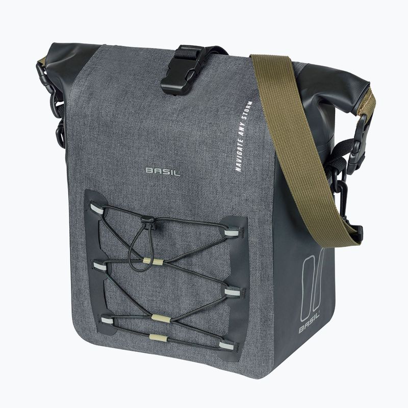 Сумка велосипедна Basil Navigator Storm Hook On 12-15 л grey/black 3