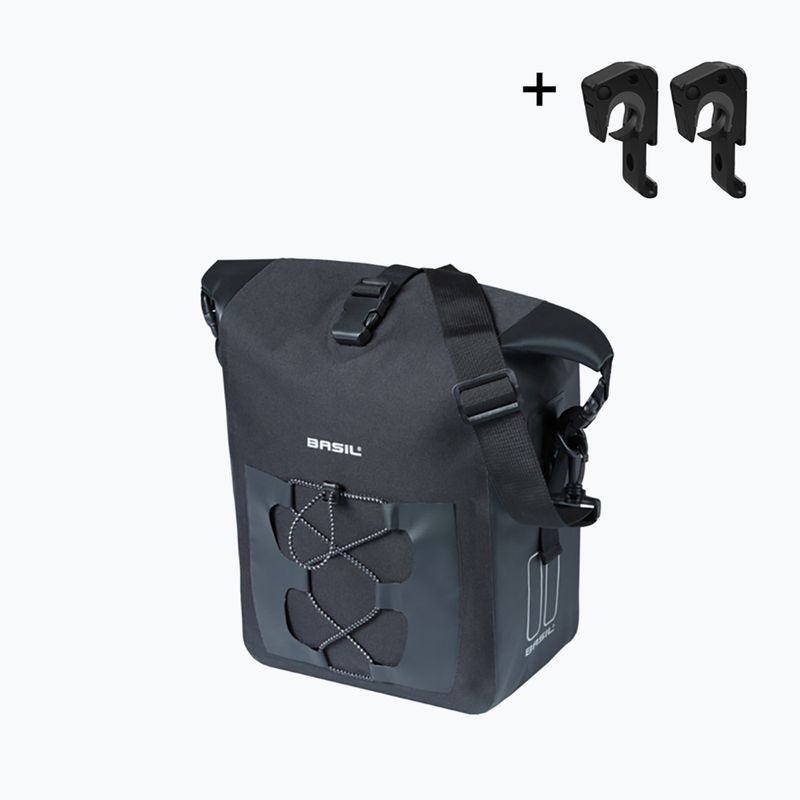 Сумка велосипедна Basil Navigator Waterproof Single Bag MIK Hooks 15 l black 2