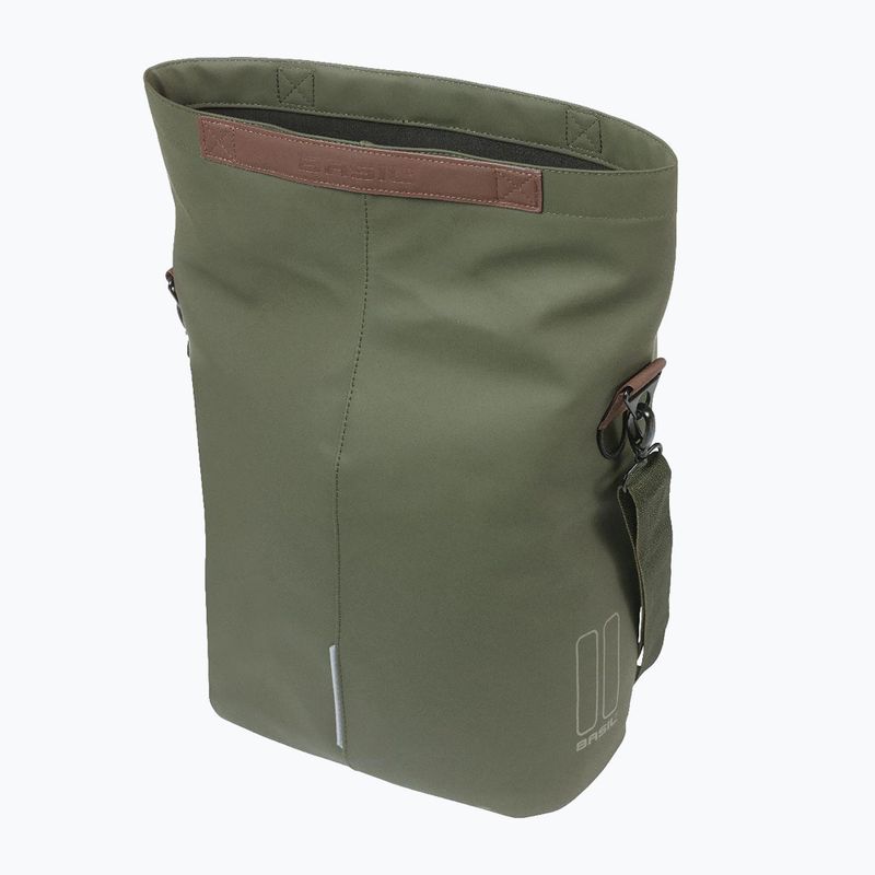 Сумка велосипедна на багажник Basil City Shopper Vegan Leather 16 л moss green 5