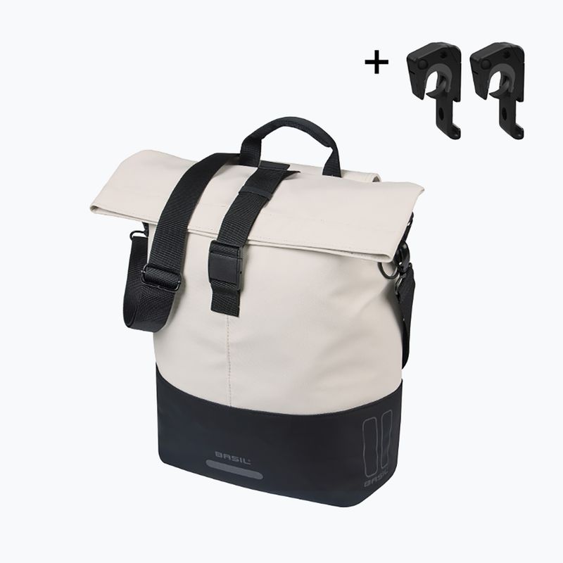 Сумка велосипедна Basil Cove Shopper MIK Hooks 16 l off white/black 2