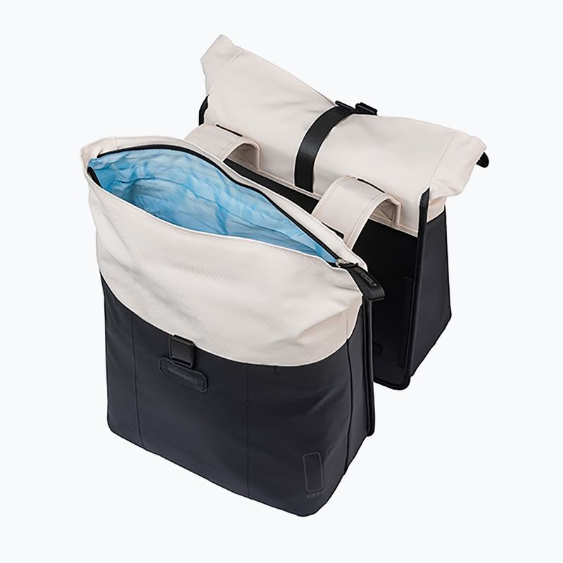 Сумка велосипедна Basil Vive Double Pannier Bag 35 l off white/black 3