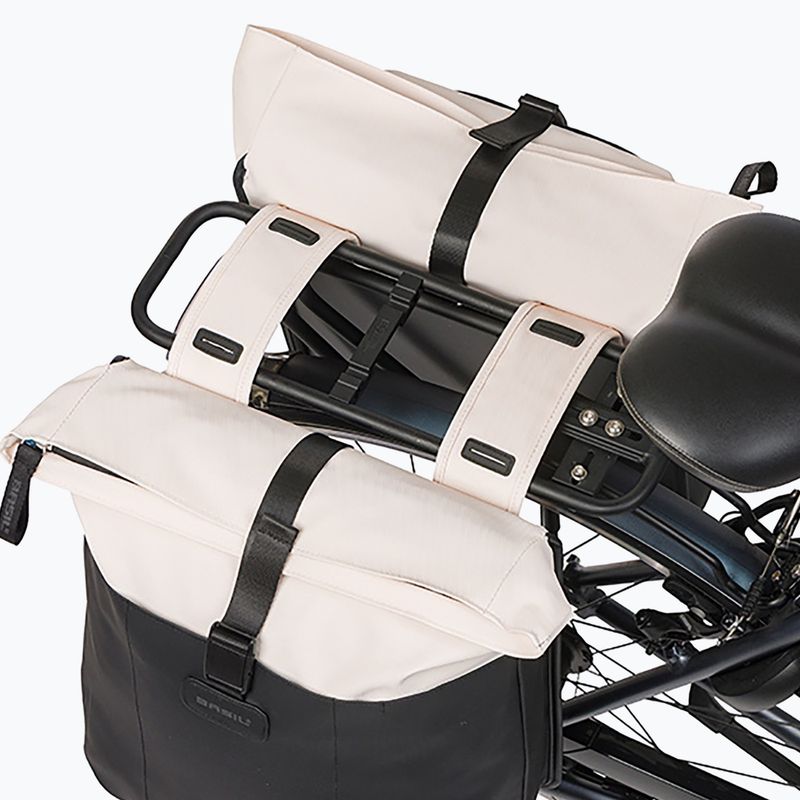 Сумка велосипедна Basil Vive Double Pannier Bag 35 l off white/black 6