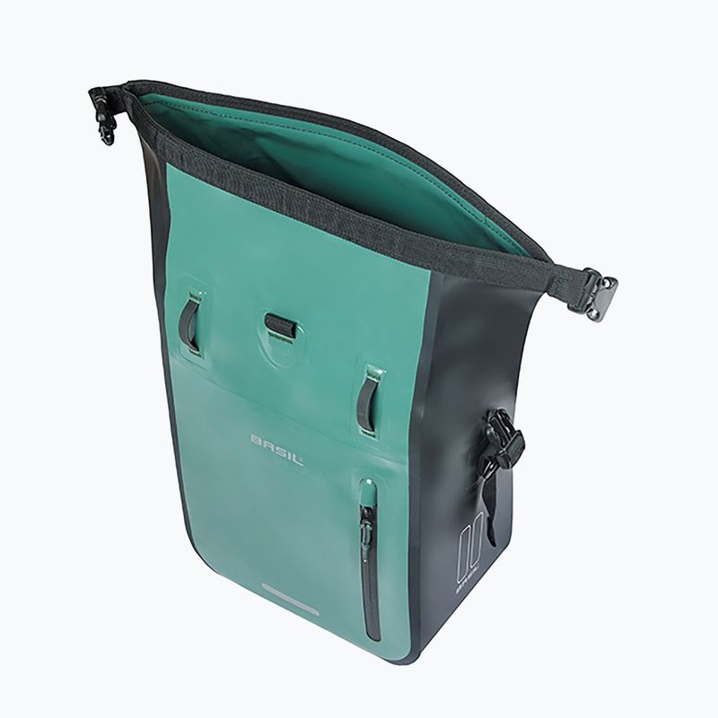 Сумка велосипедна Basil Rivo M Single Bag MIK Hooks 12-15 л silvergreen/black 4