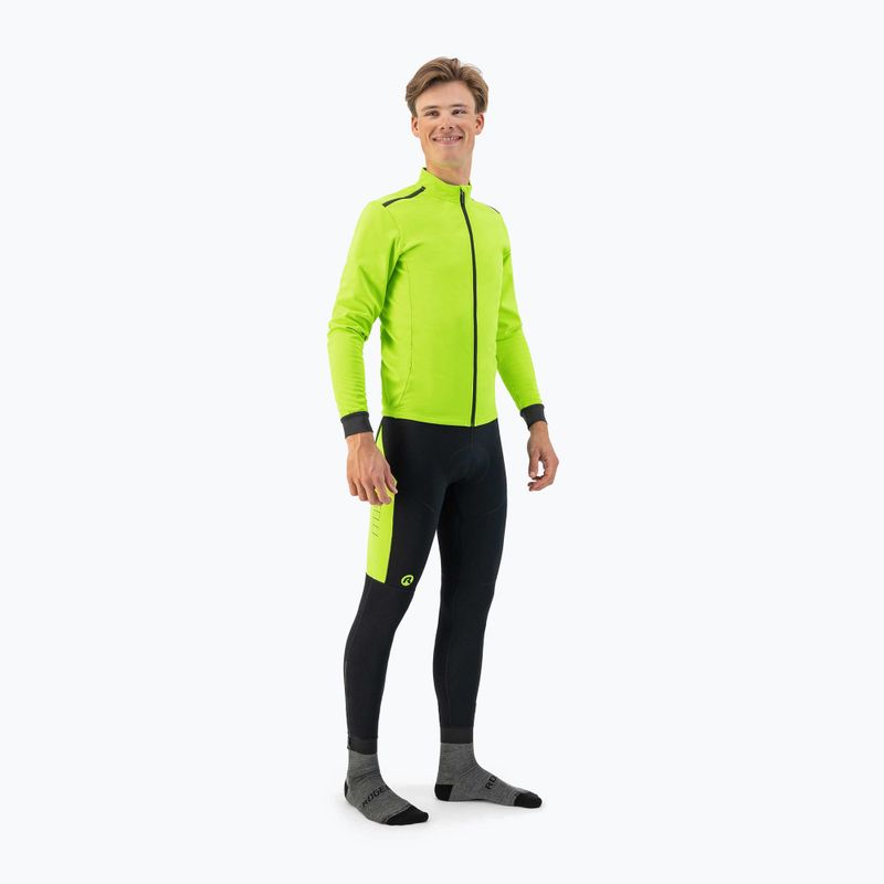 Чоловіча велокуртка Rogelli Pesaro 2.0 fluorescent yellow/black 2