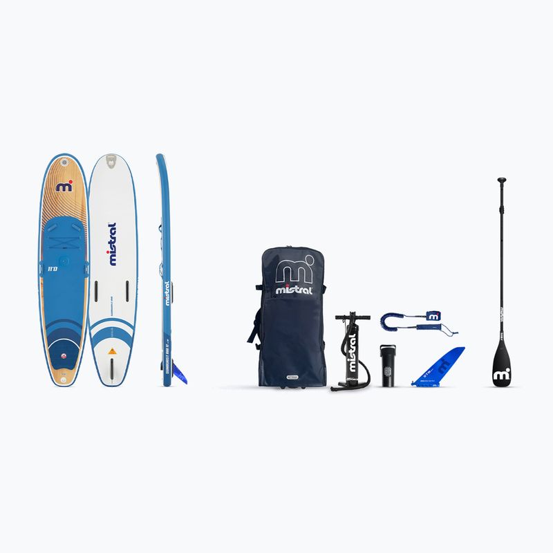 SUP дошка Mistral Sunburst Air 11'0 Wood синя/біла