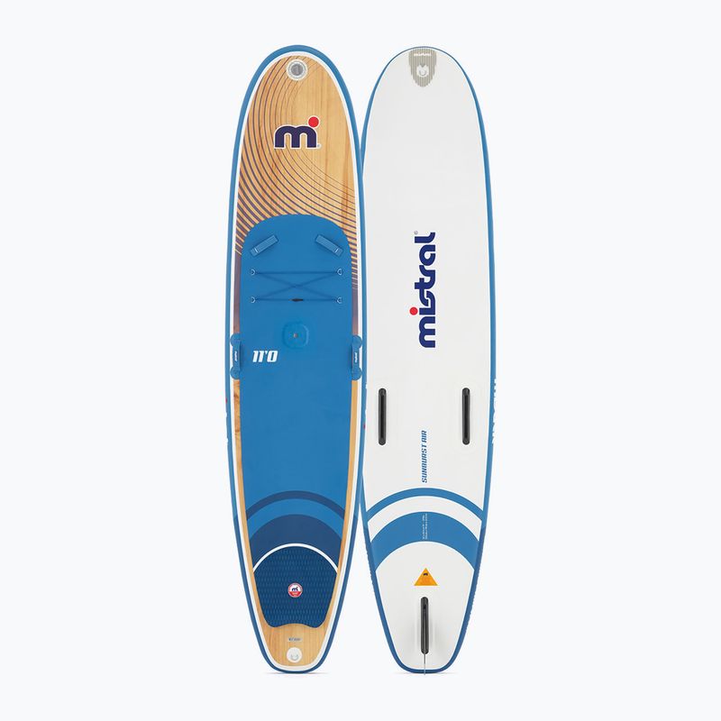 SUP дошка Mistral Sunburst Air 11'0 Wood синя/біла 2