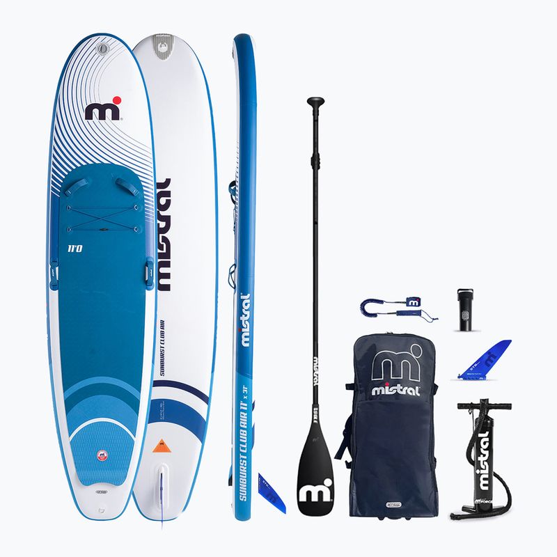 SUP дошка Mistral Sunburst Club Air 11'0 синя/біла