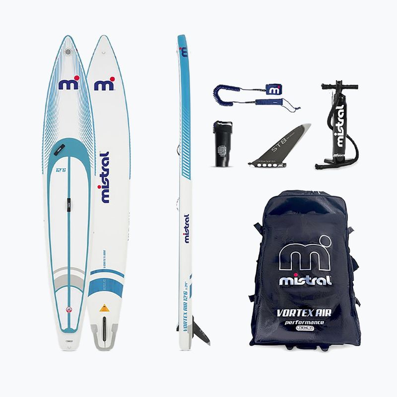 SUP дошка Mistral Vortex Air 12'6" x 24" синя/біла